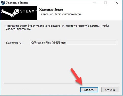 Как удалить клиент Steam